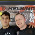 Brown Belt Brian Berggren andBlack Belt Carlos Saquic Perez at Helsingør Kampsportscenter